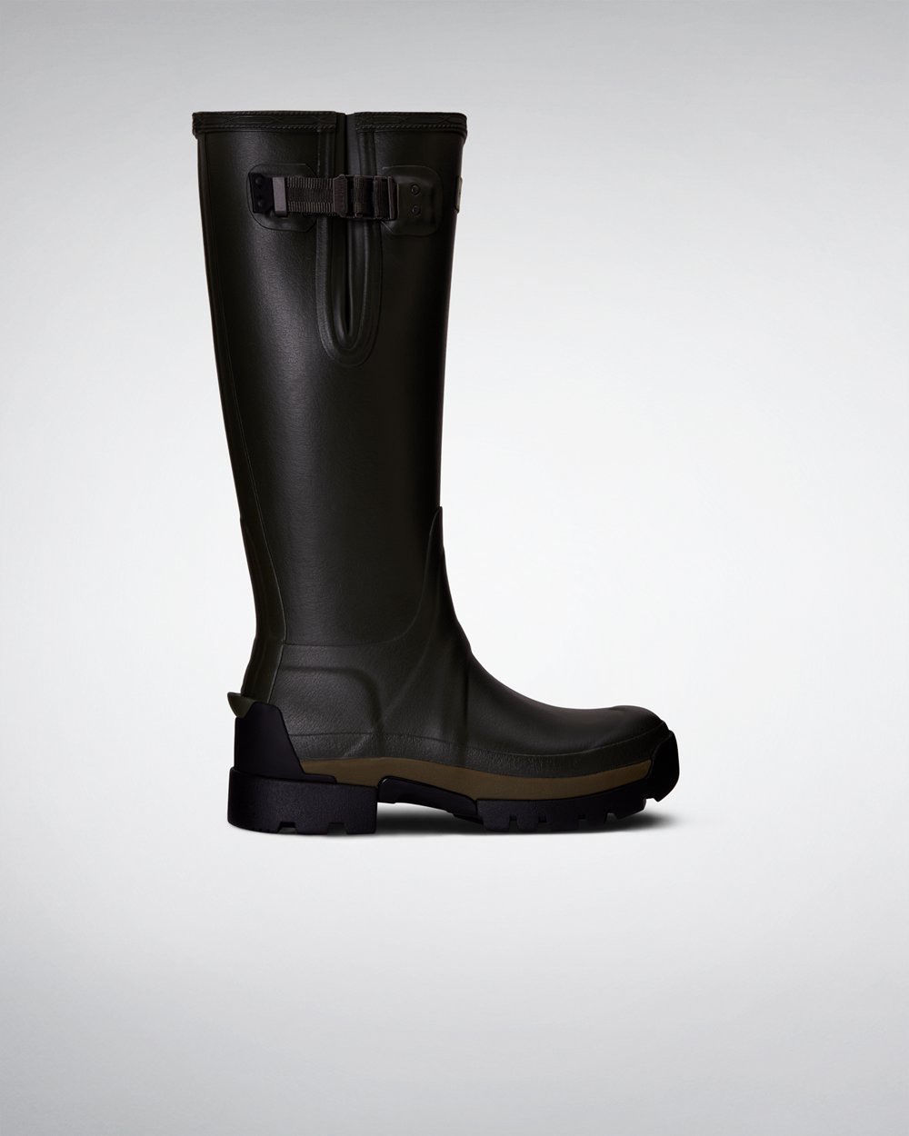 Hunter Mujer Balmoral Side Adjustable 3Mm Neoprene - Botas de Lluvia Verde Oscuro Oliva - 516-XRVKGF